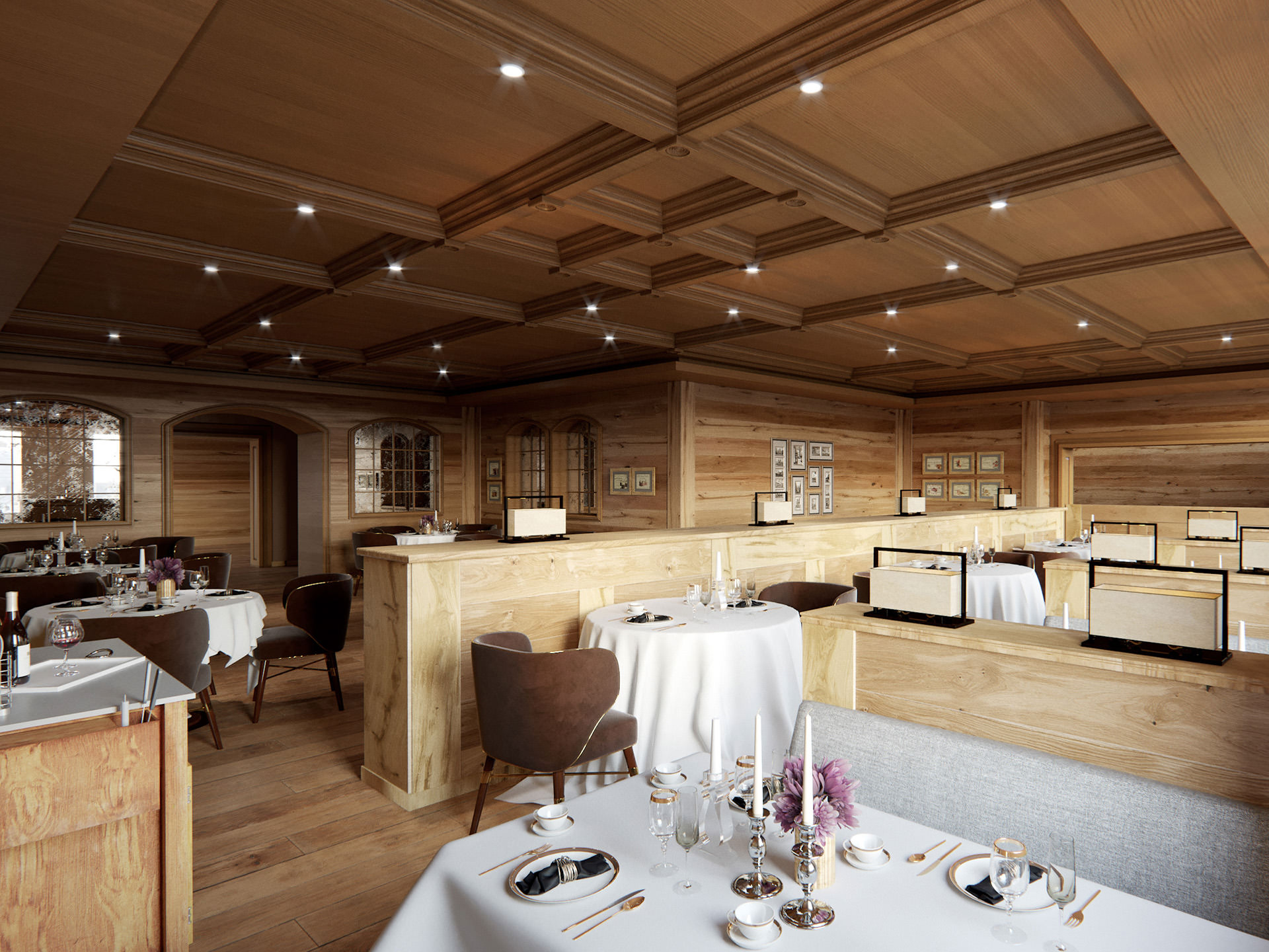3D-interior-visualization-Mont-Cervin-restaurant-wood