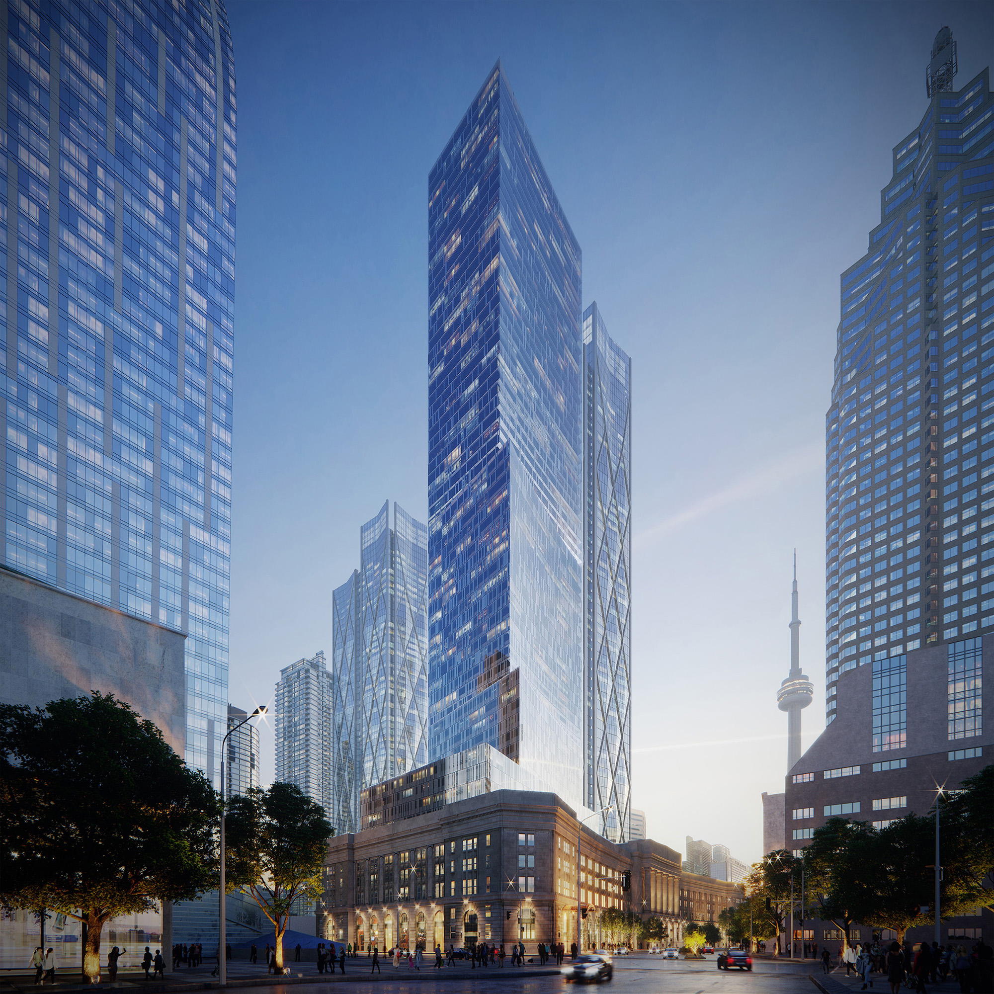 Architectural 3D Rendering of Skyscraper in Toronto, Canada