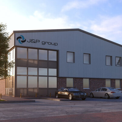 Exterior Visualization of Industrial Building in Chester