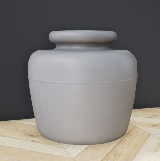 Clean 3D visualization vase