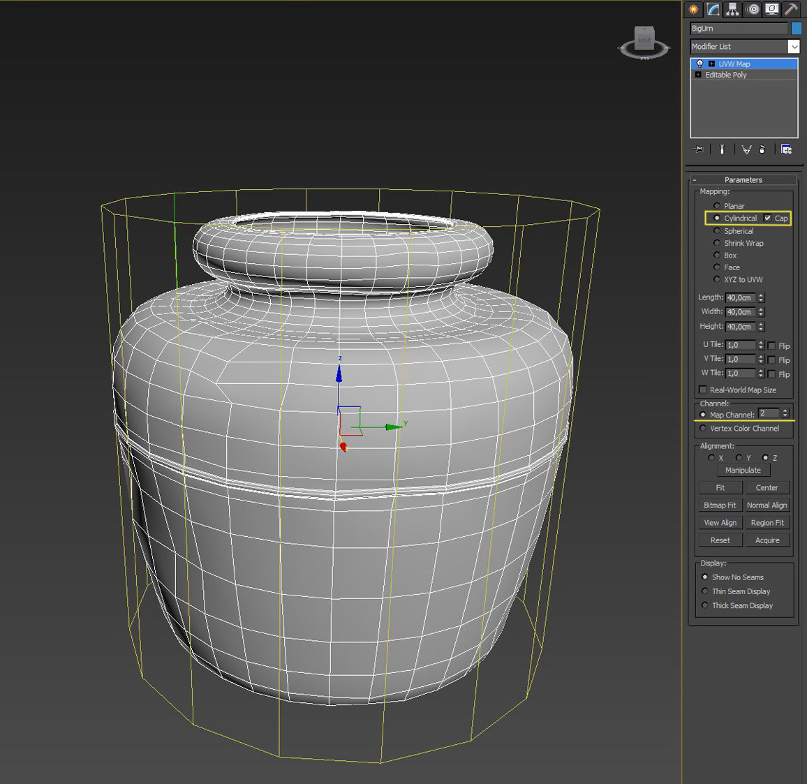 Setting map channel with Unwrap UVW Modifier