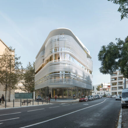 Architectural 3D Rendering of Business Center in Beziers, France