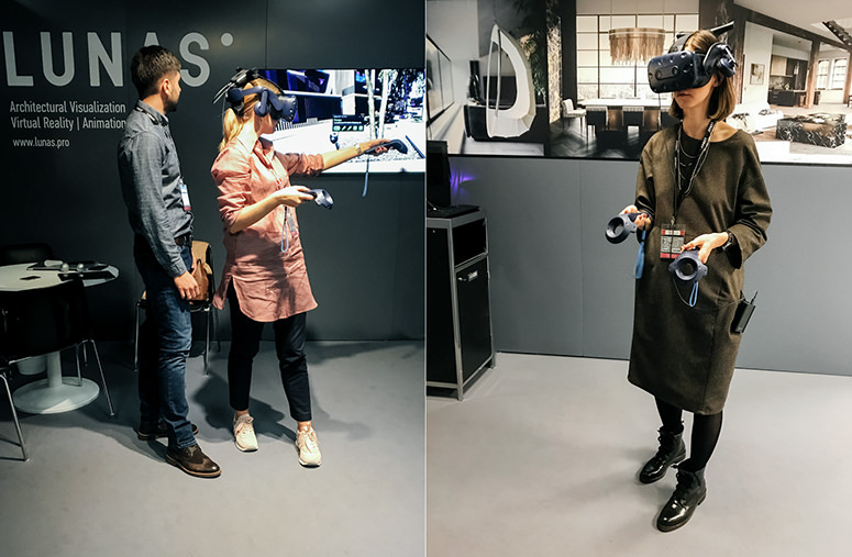 Lunas shows architectural virtual reality tour presentation at MIPIM property show using HTC Vive Pro headset