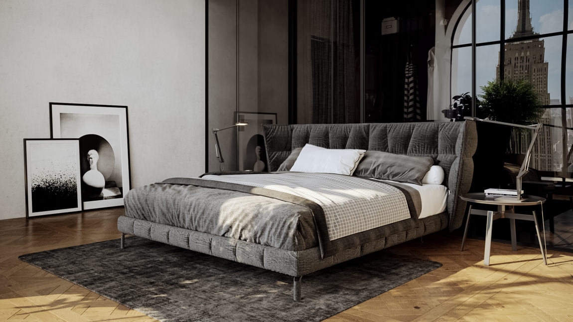 Switch between day and night-time in interactive VR tour Interior visualization in interactive VR tour of an apartment in New York City