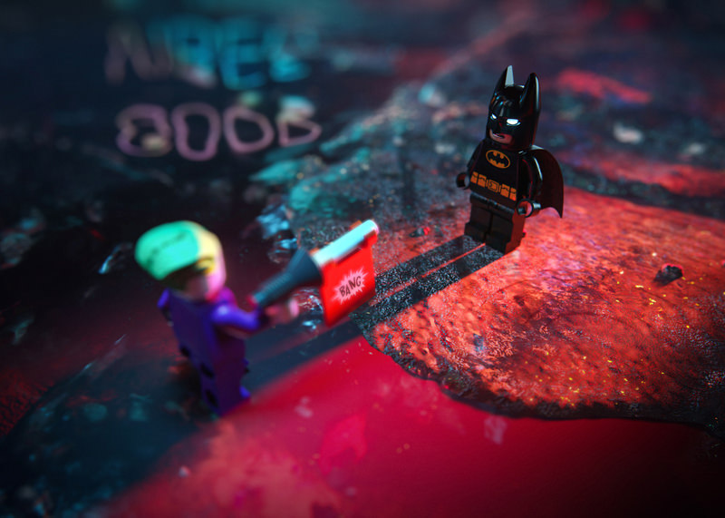 Lunas studio creates Lego toy Batman and Joker 3D rendering and high-end animation video