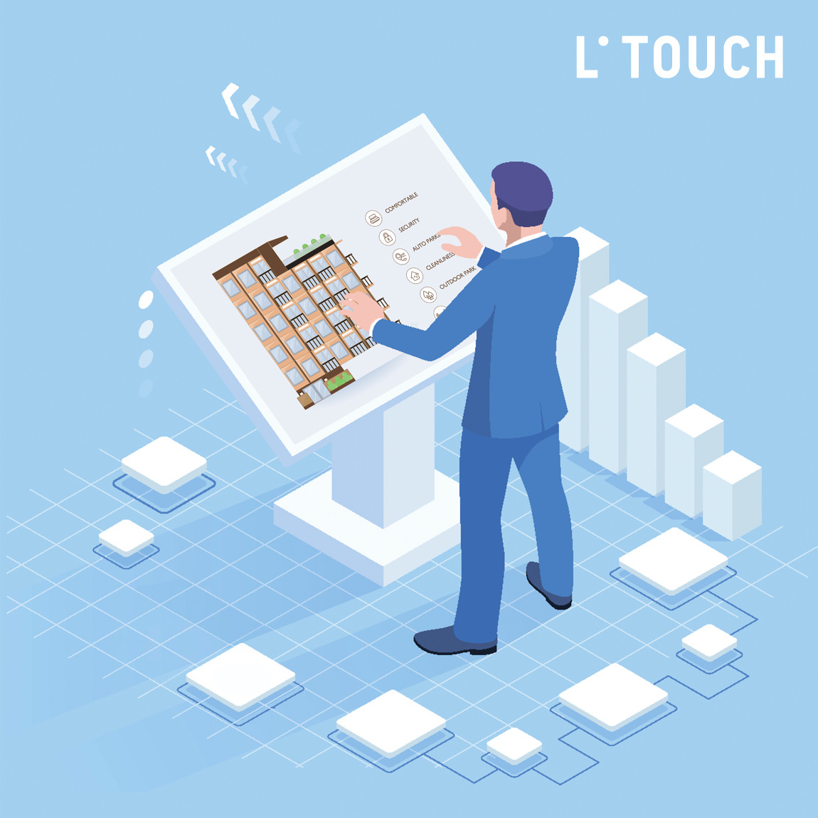 Lunas studio presents real estate software for touchscreen displays and video walls at PropTech Europe 2019