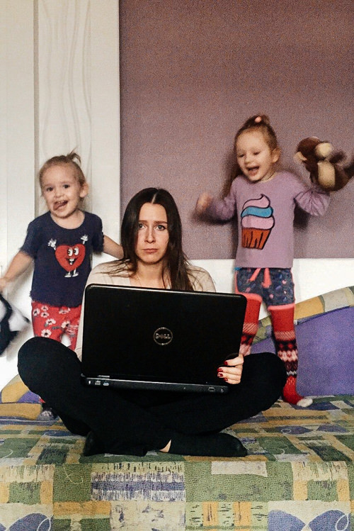 Veronika working from home during coronavirus