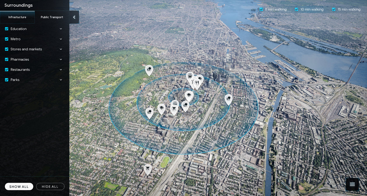 Montreal surroundings with Le Gabriel urban complex