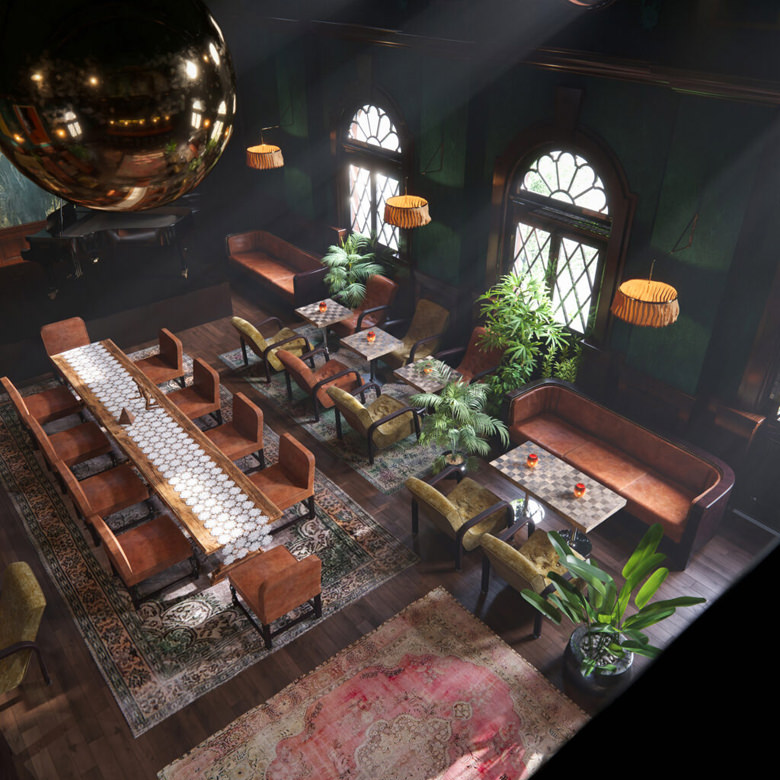 Hong Kong Magistrate Courtroom Lounge Interior Refurbishment 3D interior rendering