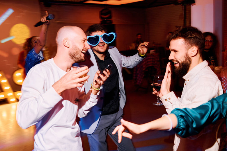 3D artists boy team chilling and dancing