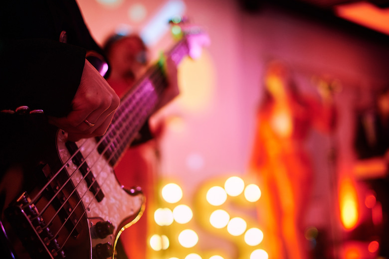 Guitar man playing at the party