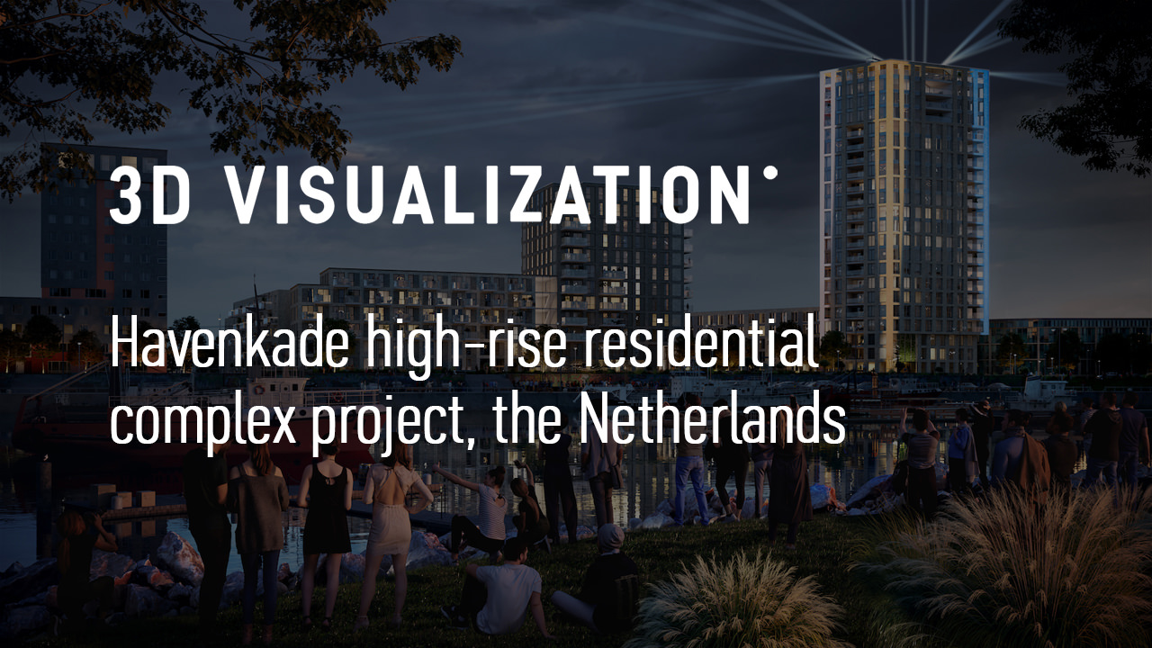 Havenkade residential complex 3D architectural visualization in the Netherlands