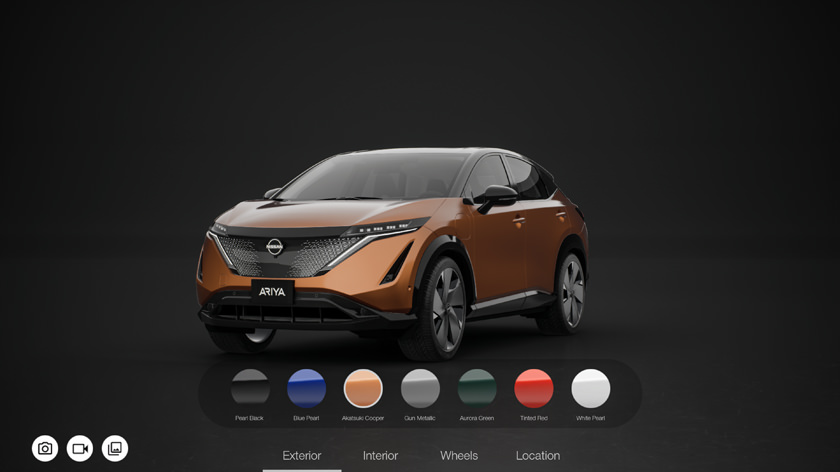 Brown colored vehicle in car paint virtual customization software