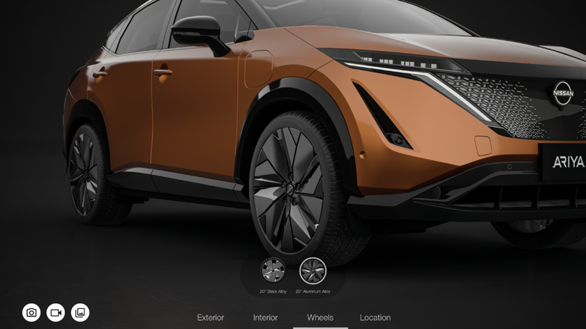 3D car wheels design configurator