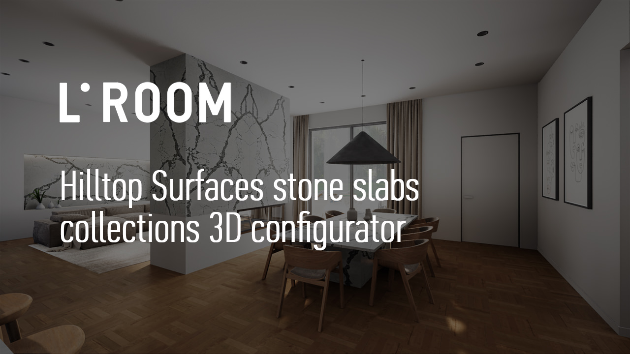 3D configurator of stone slabs collections for Hilltop Surfaces company in Canada