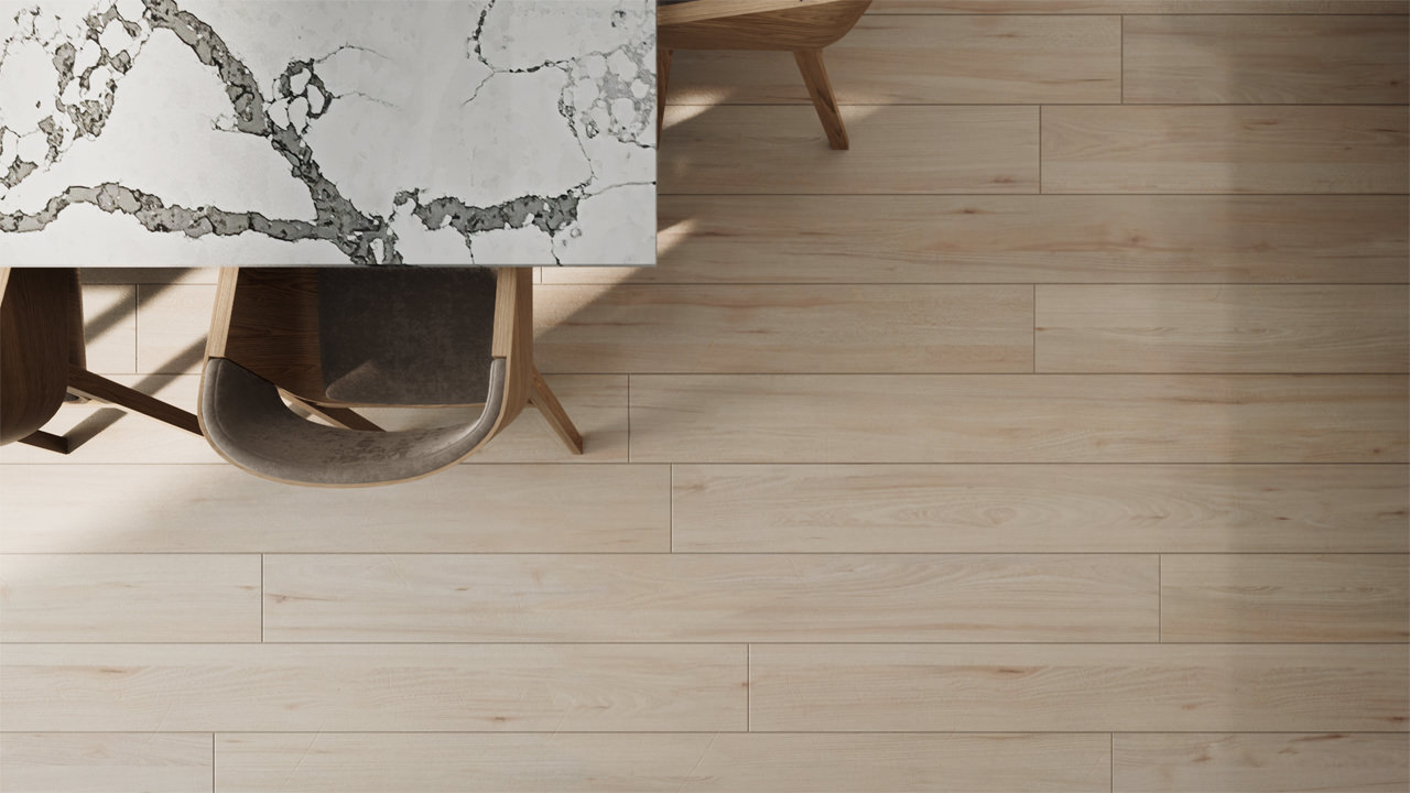 Light brown parquet surface made in 3D virtual customizer for Hilltop company
