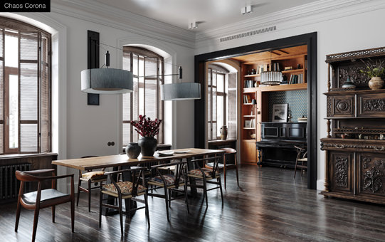 Corona 3D interior rendering