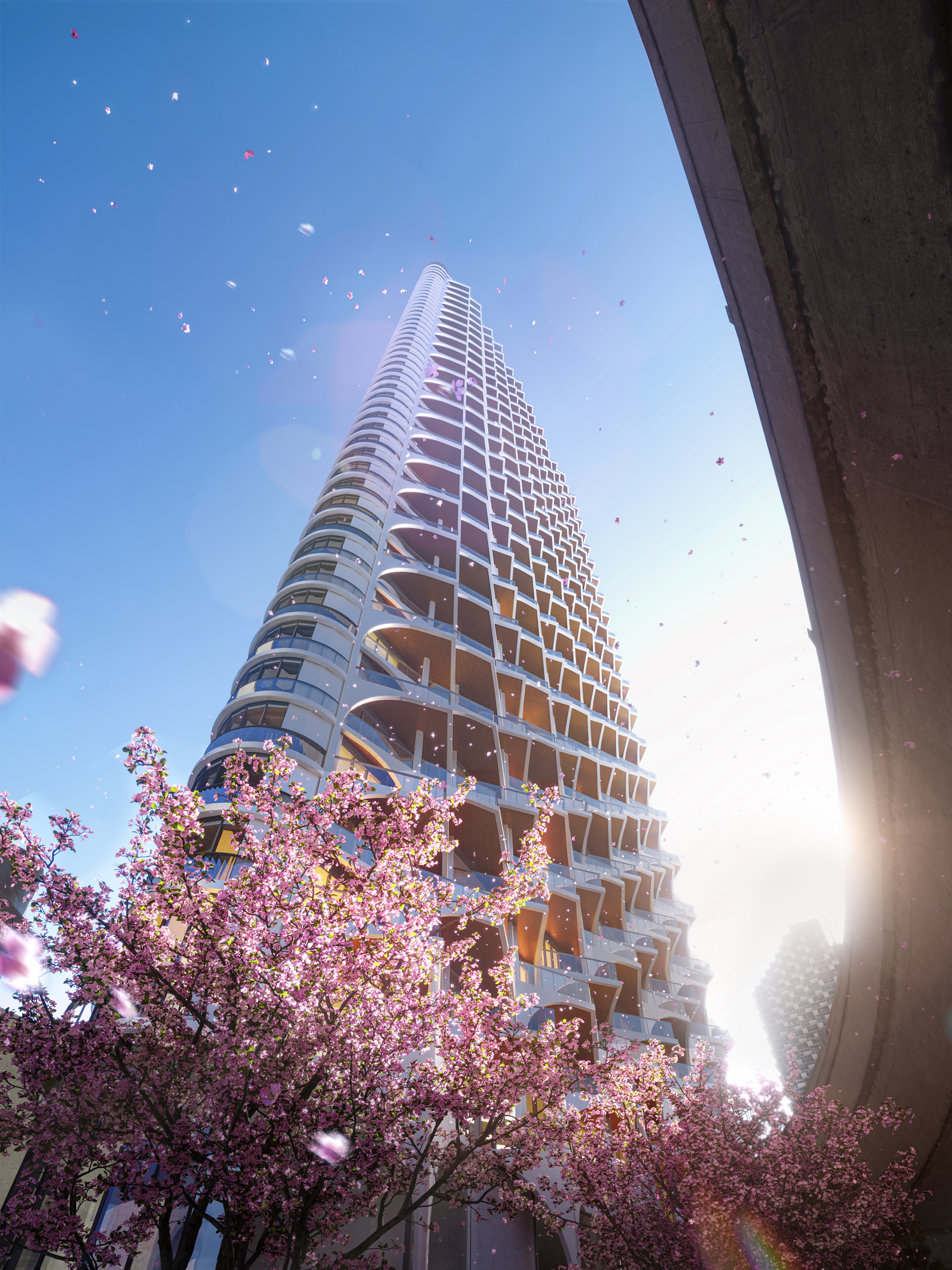 3D rendering of 307 Lakeshore Tower for Quadrangle