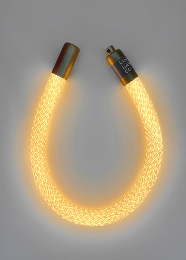 LED lamp photo on grey background