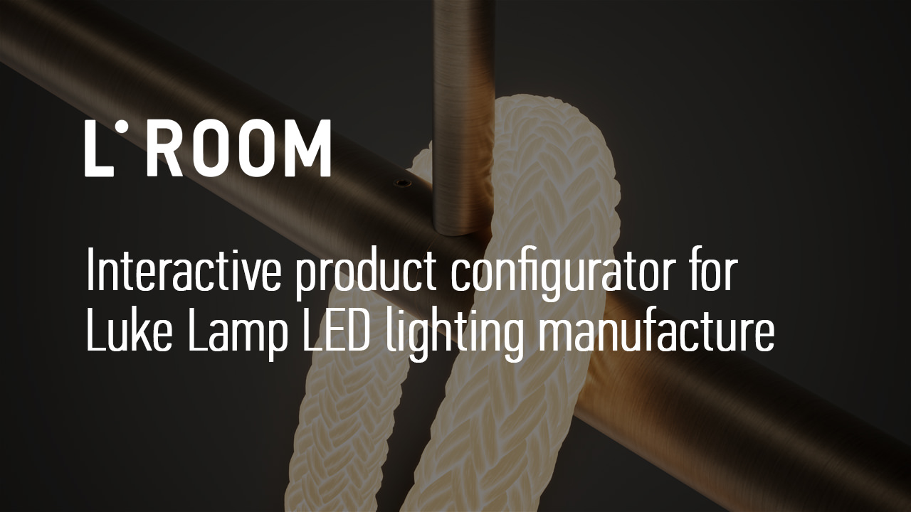 Interactive product configurator for Luke Lamp lighting manufacture