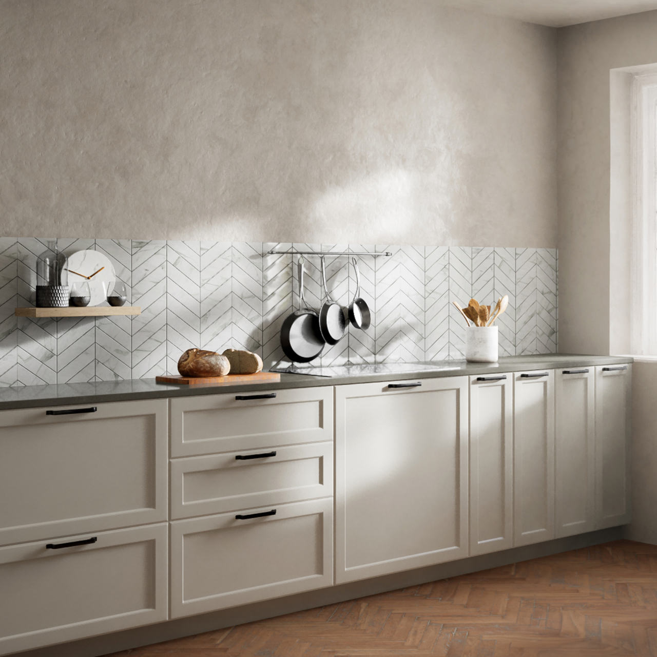 Light white kitchen interior for Thermoform customizer