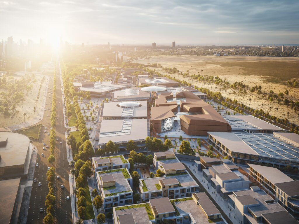 Aerial architectural rendering